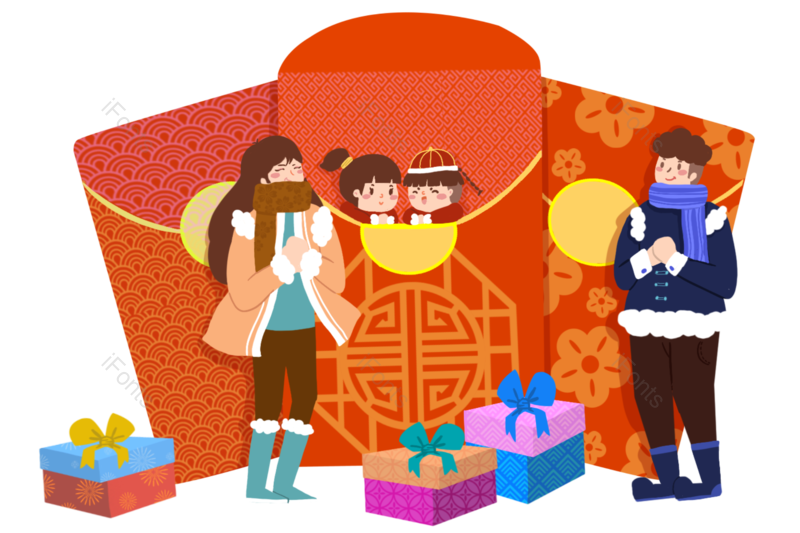 元素图片,礼盒元素,插画PNG,素材免抠素材